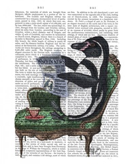 Penguin Reading Newspaper
