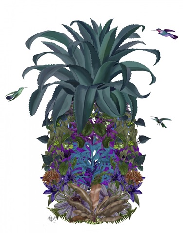 Pineapple, Tropical Flowers 1