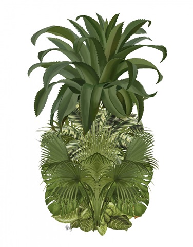 Pineapple, Tropical Palms, Green