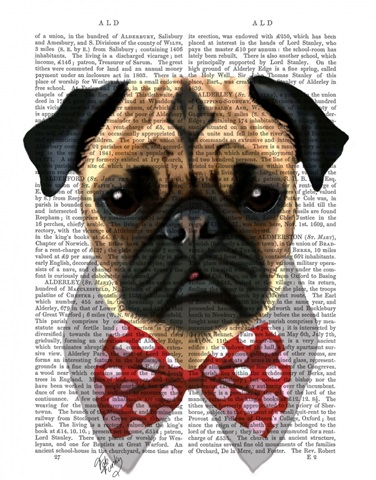 Pug with Red Spotted Bow Tie