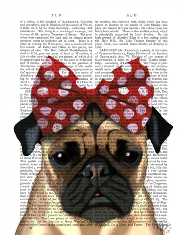 Pug with Red Spotty Bow On Head