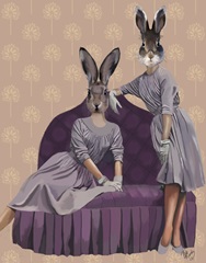 Rabbits in Purple