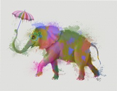 Rainbow Splash Elephant