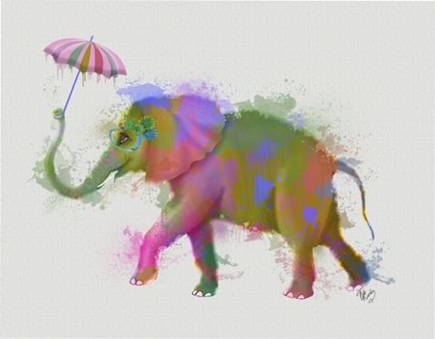 Rainbow Splash Elephant