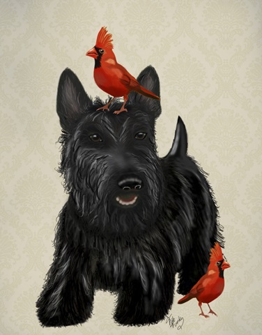 Scottie Dog and Red Birds