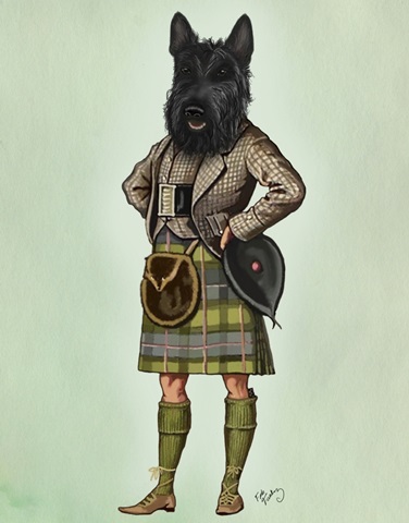 Scottish Terrier in Kilt