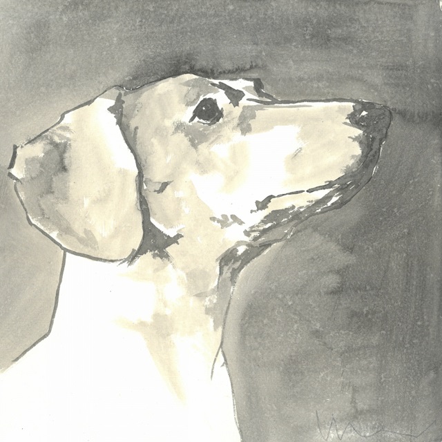 Sepia Modern Dog IV
