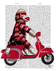 Sock Monkey on Moped