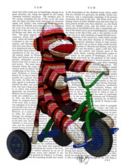Sock Monkey on Tricycle