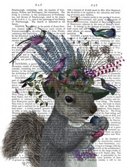 Squirrel Birdkeeper and Blue Acorns