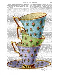 Stack Of Three Vintage Teacups