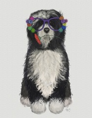 Tibetan Terrier Flower Glasses