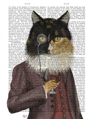 Tortoiseshell Cat and Brandy Glass