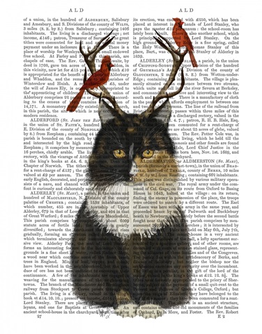 Tortoiseshell Cat, Antlers and Red Birds