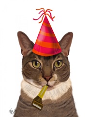 Tortoiseshell Cat, Party Hat