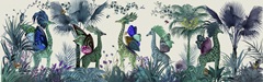 Tropical Giraffes, Blue