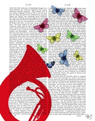 Tuba with Butterflies