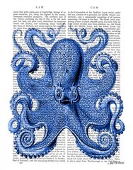 Vintage Blue Octopus 1 Front
