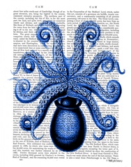 Vintage Blue Octopus 1 Underside