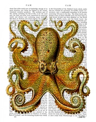 Vintage Yellow Octopus Front