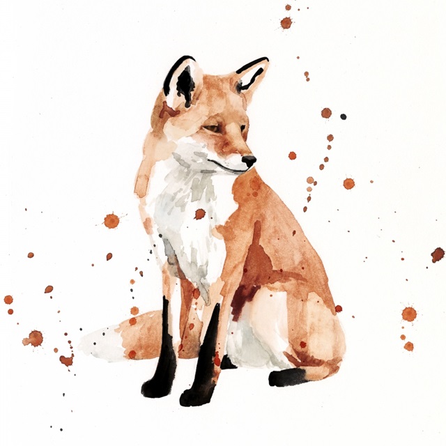 Watercolor Fox II