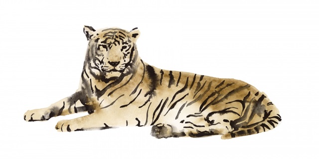 Watercolor Tiger I
