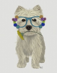 West Highland Terrier Flower Glasses