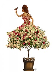 Woman in Floral Dress