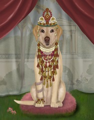 Yellow Labrador and Tiara, Full
