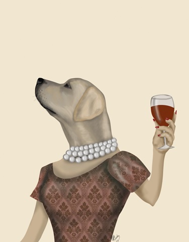 Yellow Labrador Wine Snob