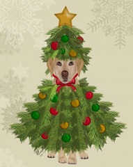 Yellow Labrador, Christmas Tree Costume