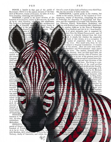 Zebra, Red Love Hearts