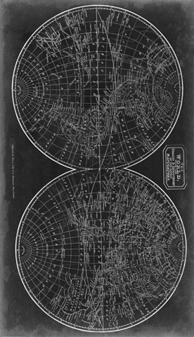 Blueprint of the World in Hemispheres