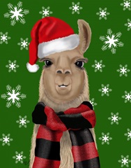 Llama, Christmas Hat