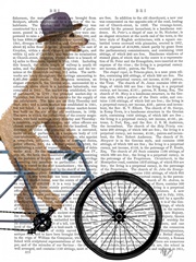 Poodle on Bicycle, Cream