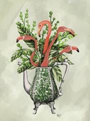 Vase Of Flamingos