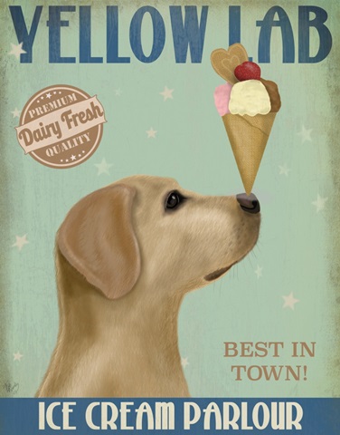 Yellow Labrador Ice Cream