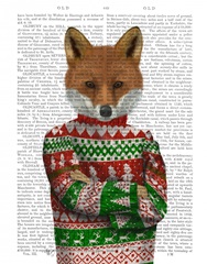 Fox in Christmas Sweater