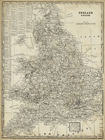Antique Map of England