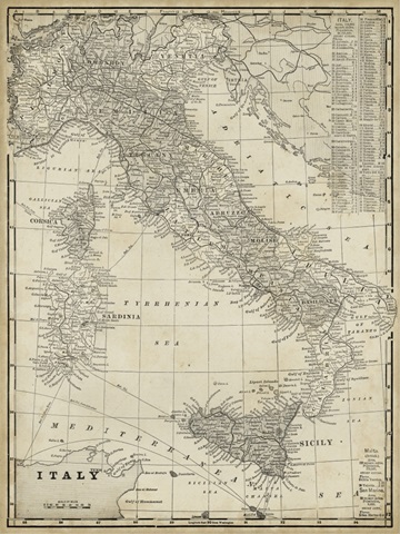Antique Map of Italy