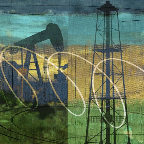 Oil Rig and Oil Well Collage
