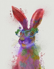 Rainbow Splash Rabbit 2, Portrait