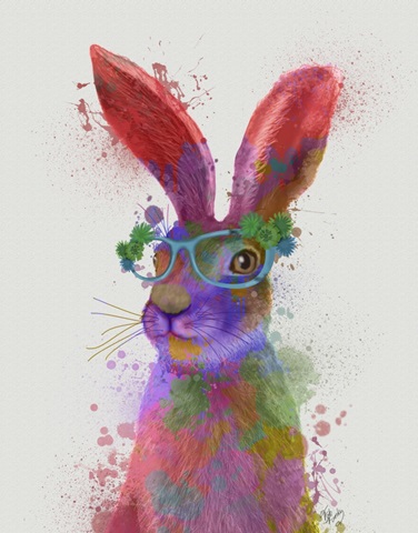 Rainbow Splash Rabbit 2, Portrait