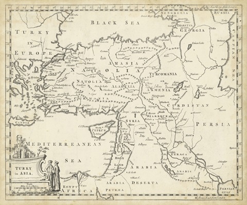 Map of Turkey in Asia