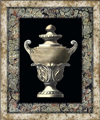 Urn on Marbleized Background I