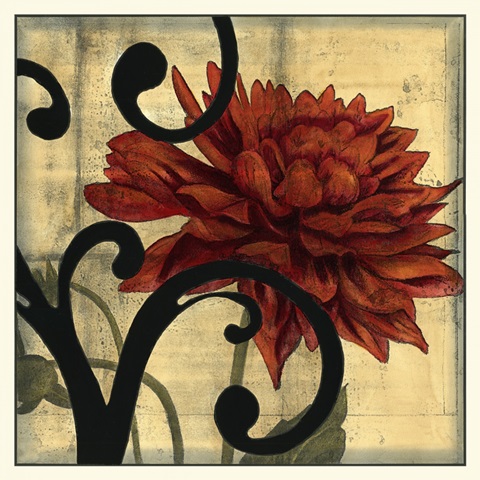 Dahlias and Scrolls IV