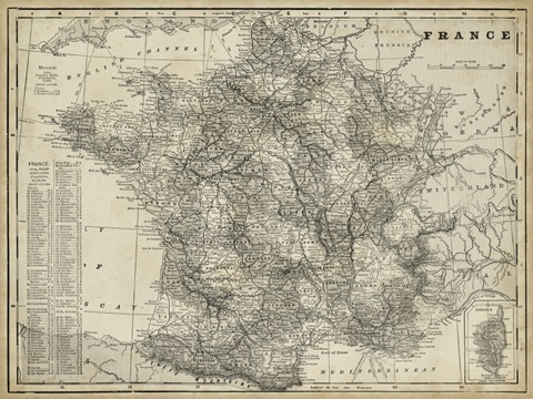 Antique Map of France