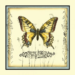 Butterfly and Wildflowers I