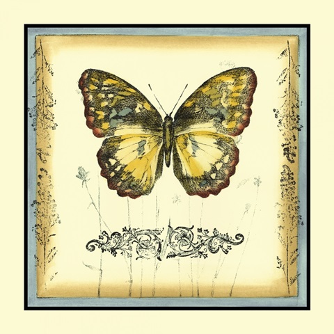 Butterfly and Wildflowers II