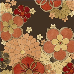 Cascading Blooms in Tangerine I